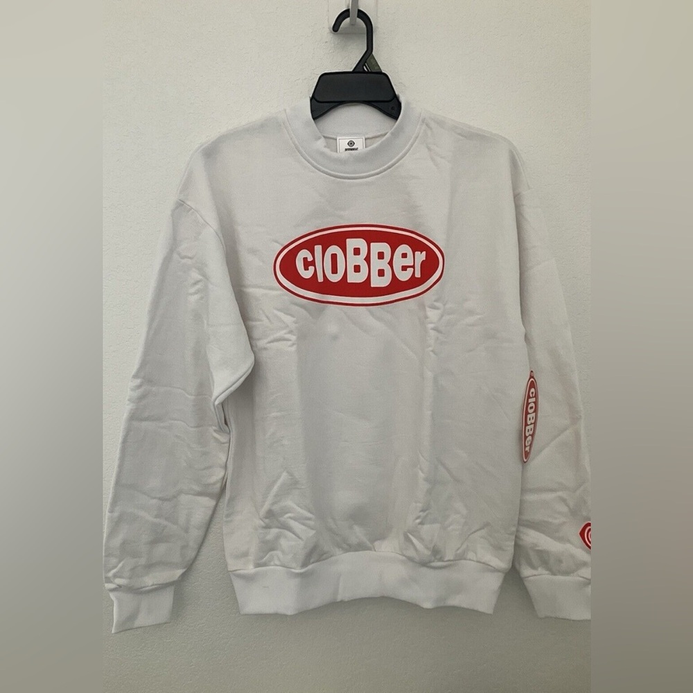 INSOMNIAC Clobber white crewneck sweater - size Sm